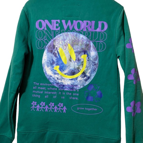 Brooklyn Cloth Mfg Co Hoodie One World sz Small - Picture 5 of 7